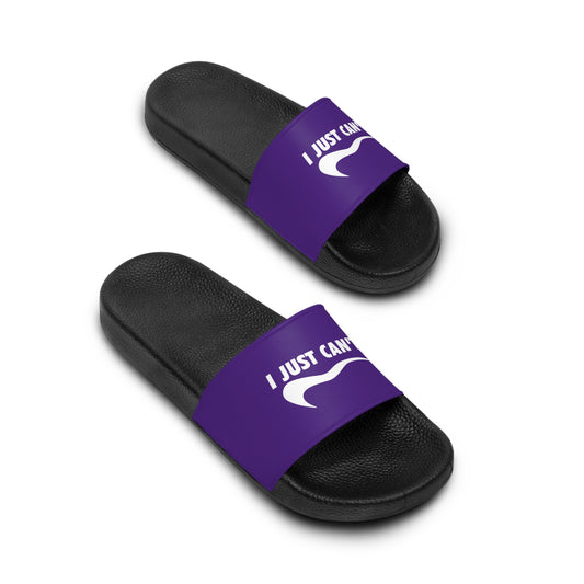 Purple I Just Can't Men's Slide Sandals