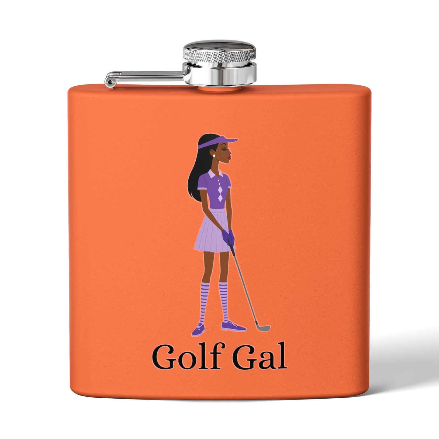 Golf Gal Sleek Stainless Steel Flask Violet