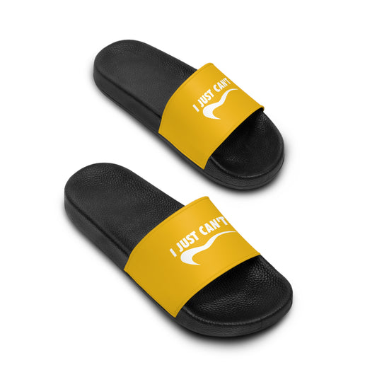 Yellow I Just Can't  Women's Slide Sandals