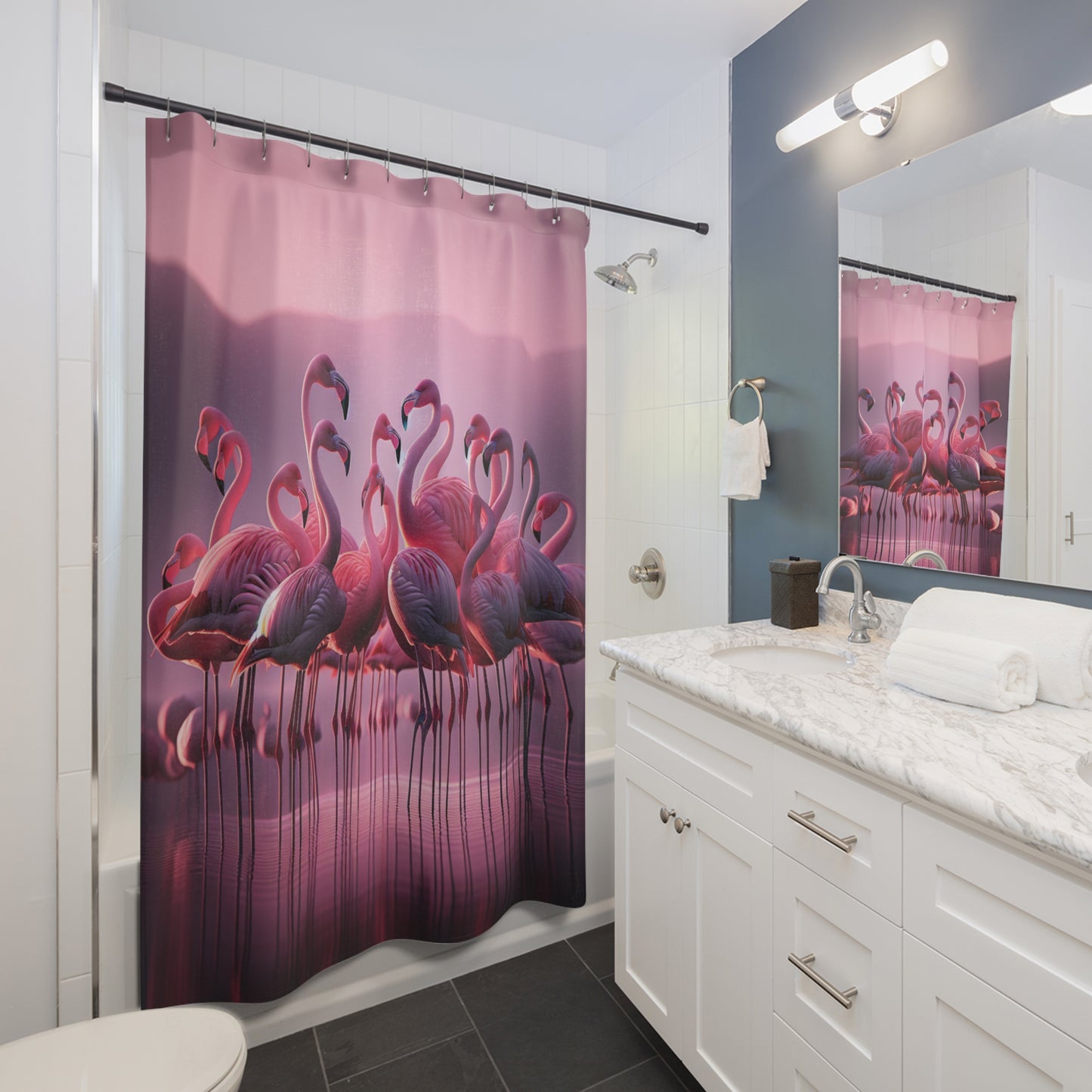 Pink Flamingos Shower Curtains