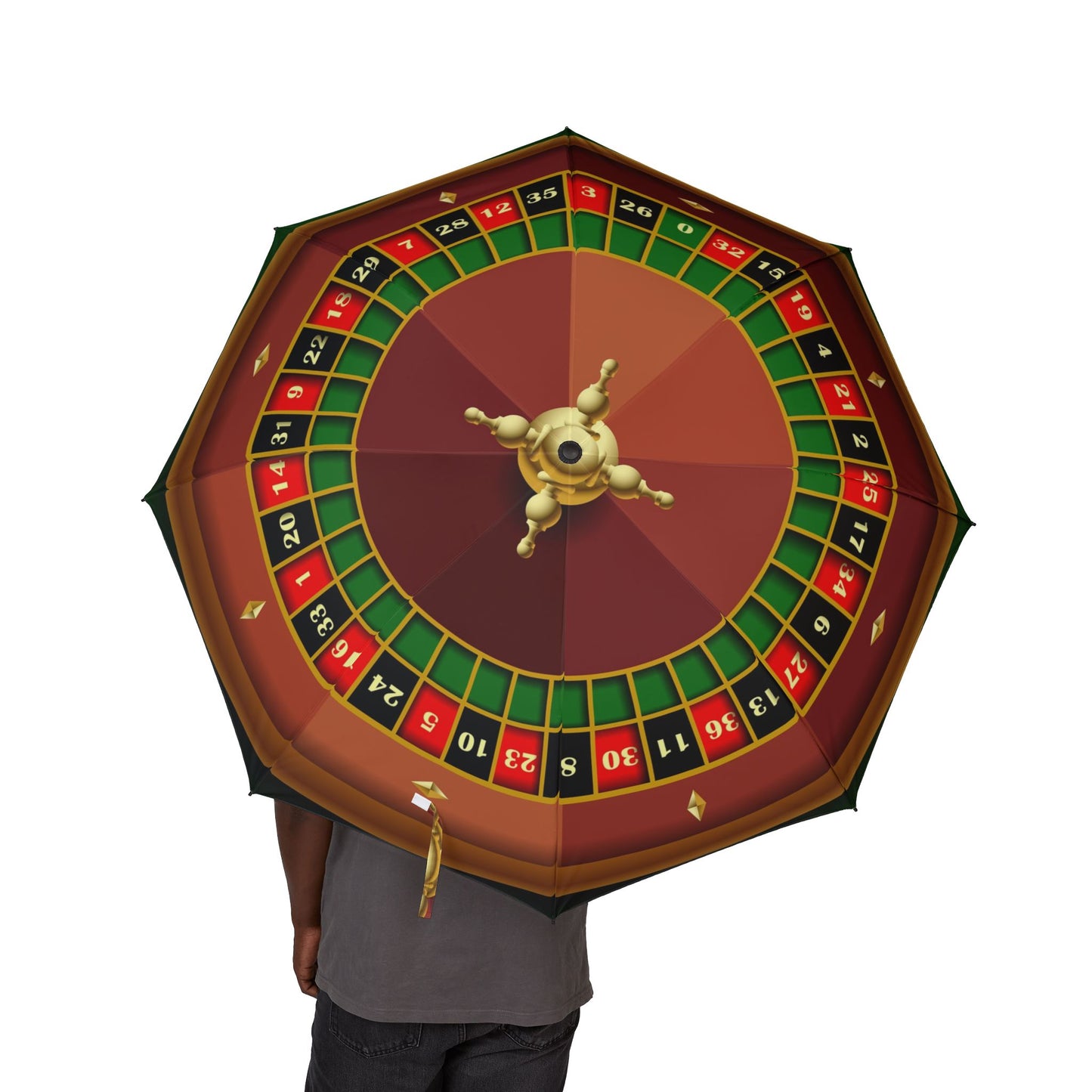 Roulette wheel Umbrella - Semi-Automatic Foldable Design