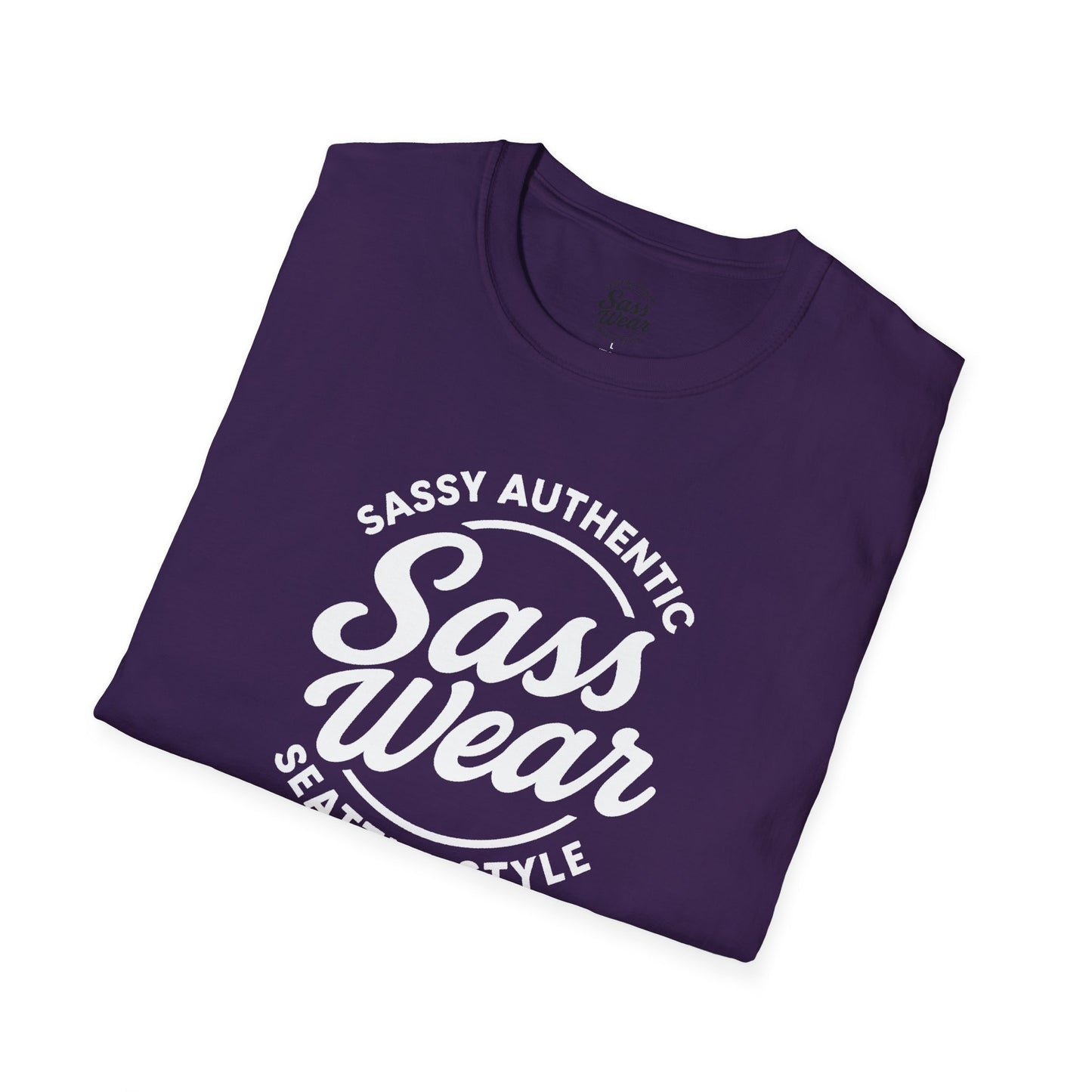 Sass Wear - Unisex Softstyle T-Shirt white logo