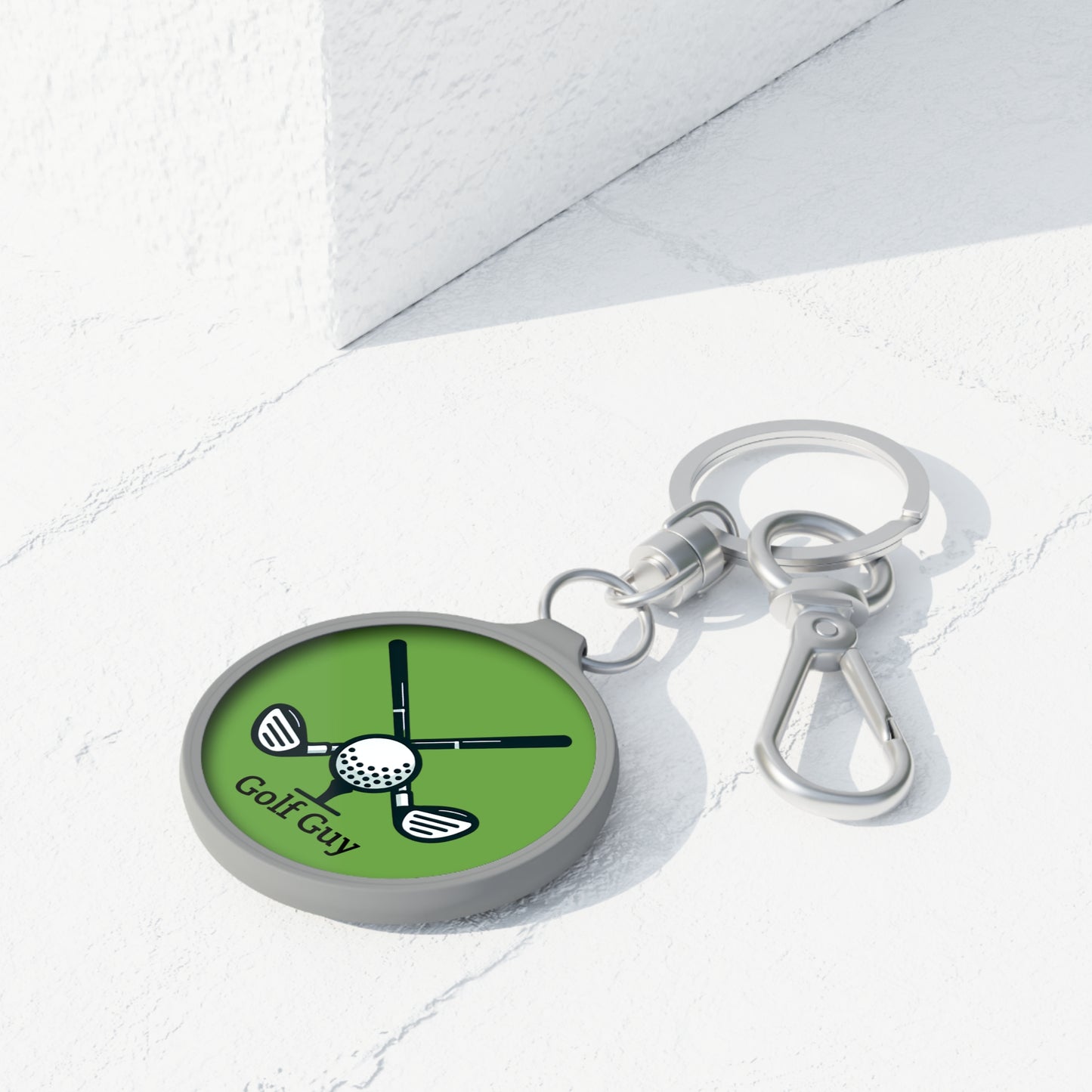 Green Golf Guy Keyring Tag