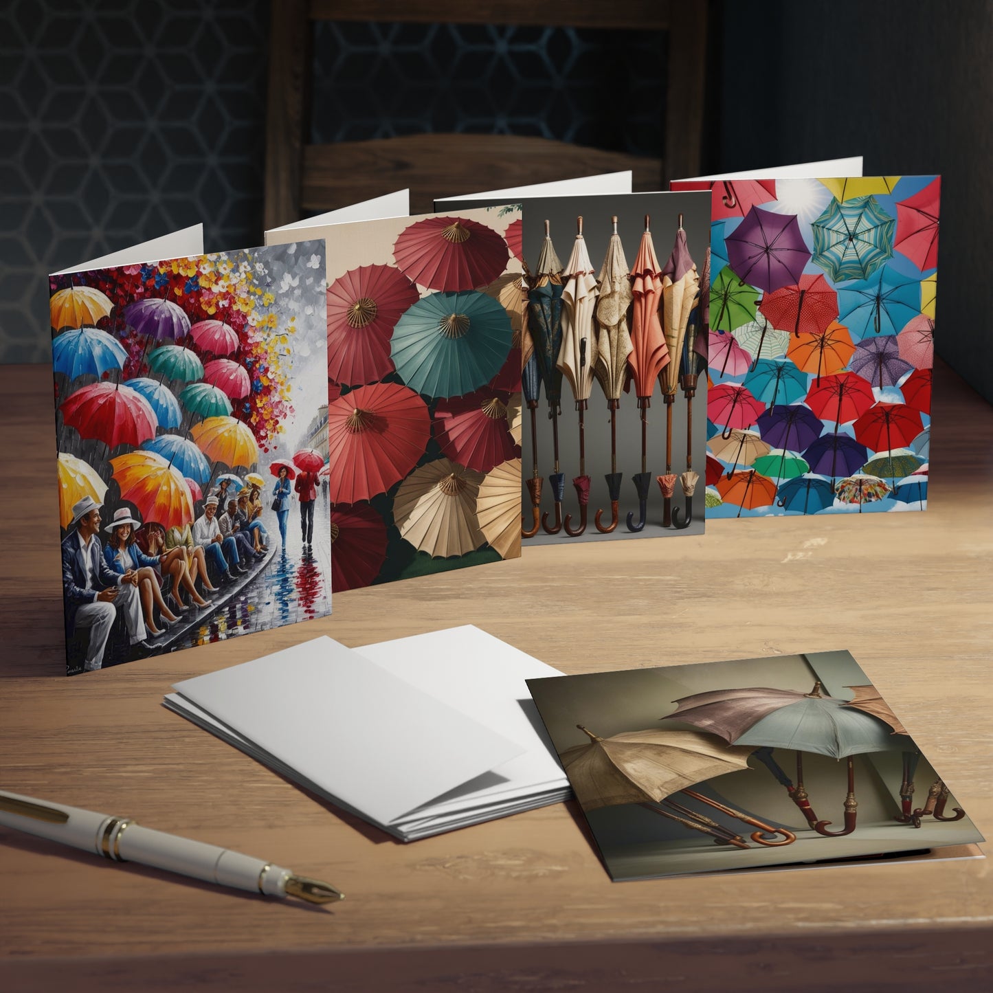 umbrells Greeting Cards (5-Pack)