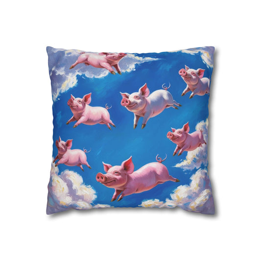 flying pigs Canvas Pillow cover