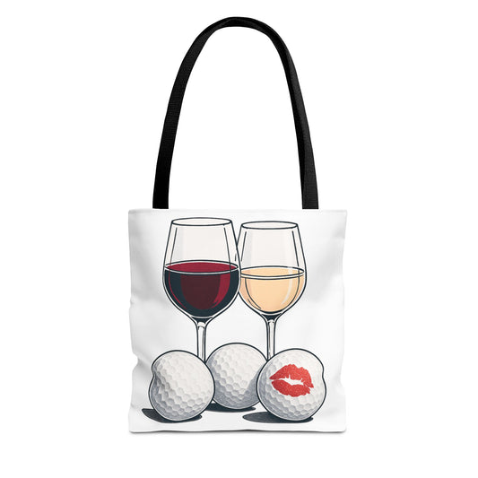 Wine Golf Lips Tote Bag