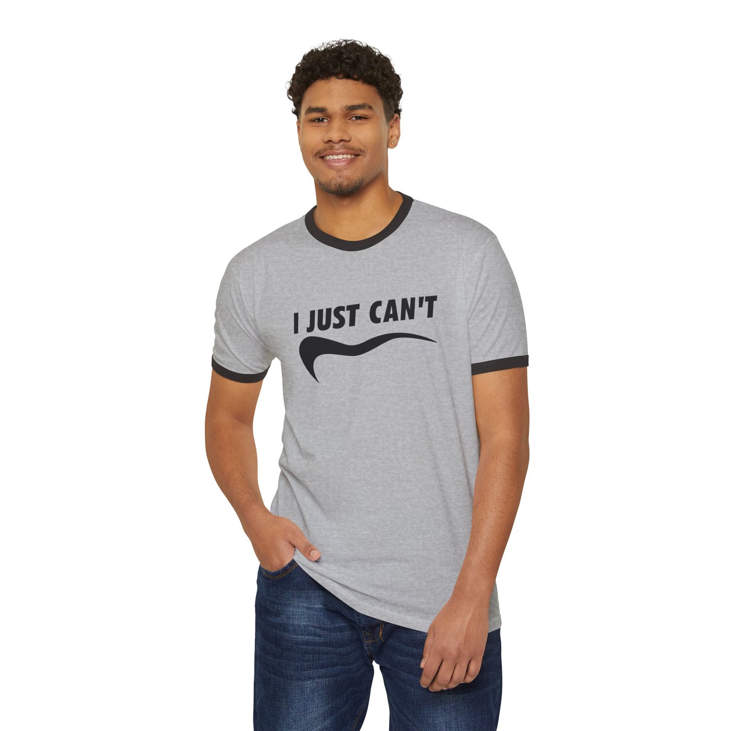 I Just Can't' unisex ringer Tee