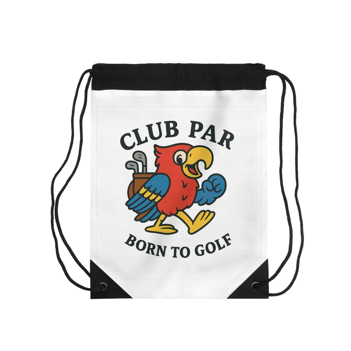 Club Par Born to Golf Drawstring Bag