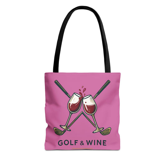 Golf and Wine Tote Bag