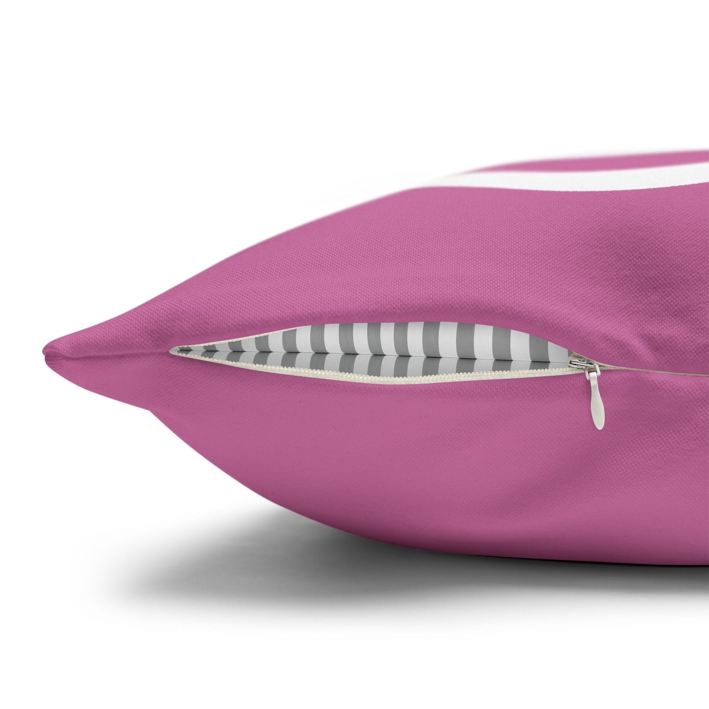 pink with white smiley face Canvas Pillow cover