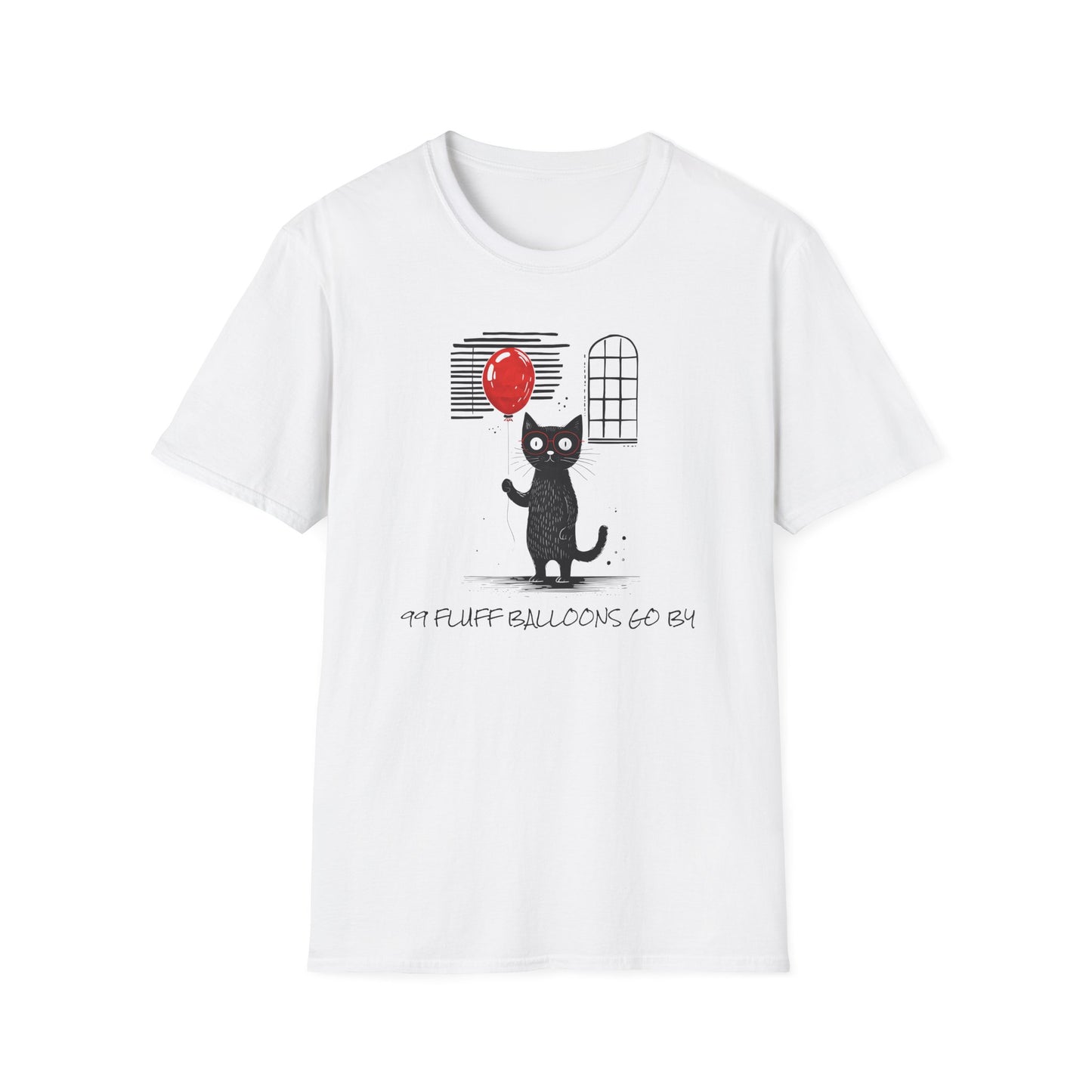 99 Fluff Balloons Go By - Unisex Softstyle T-Shirt