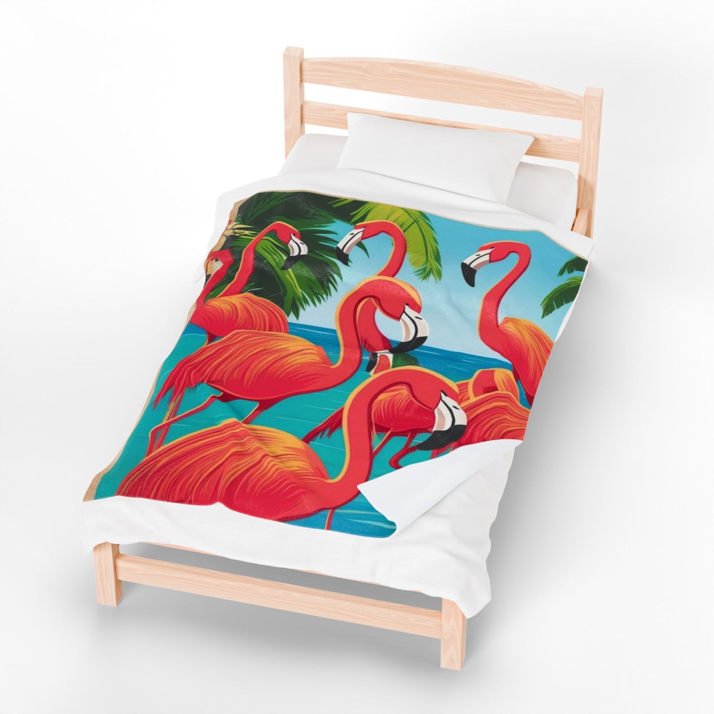 flamingos Velveteen Plush Blanket