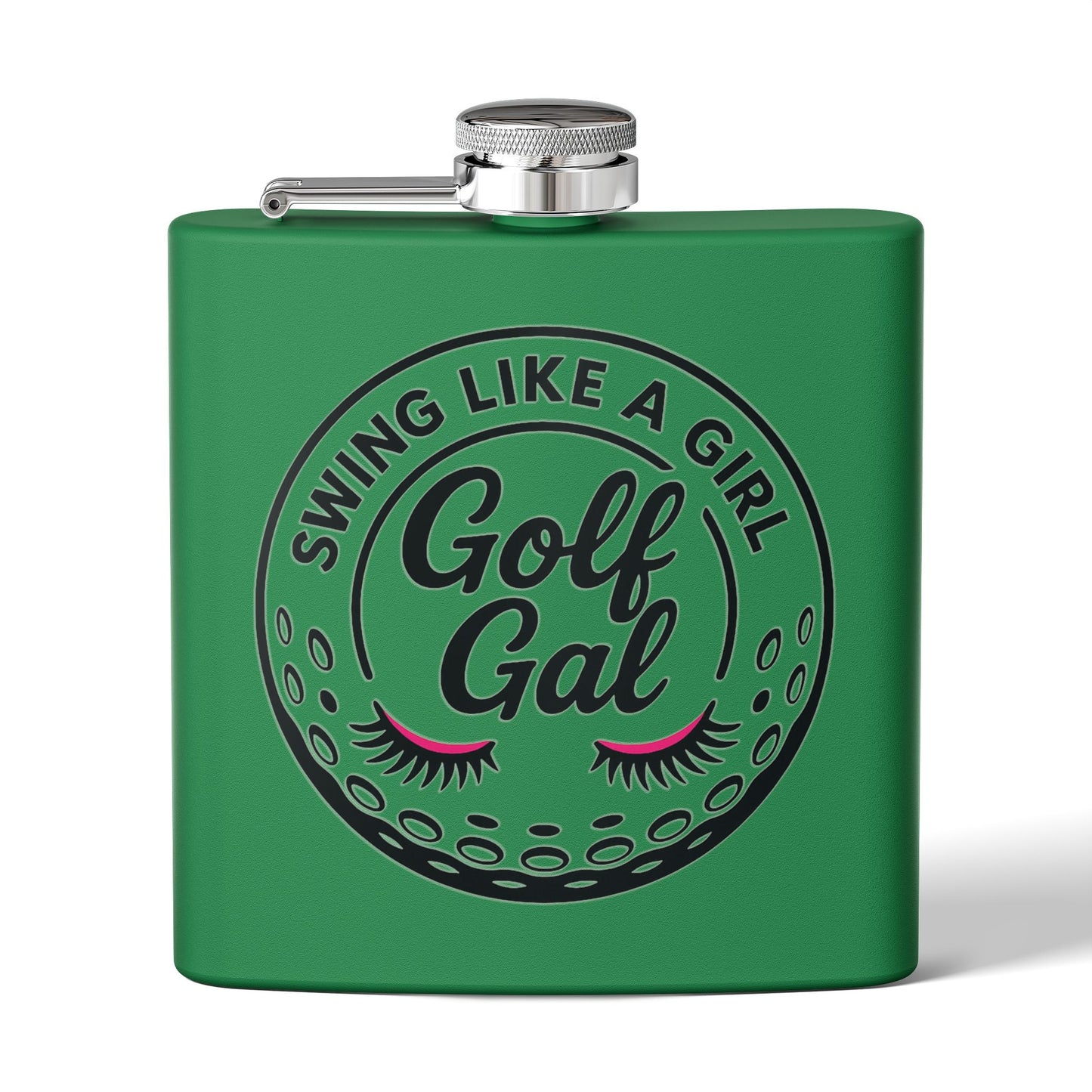 Swing Like A Girl Golf Gal Sleek Stainless Steel Flask