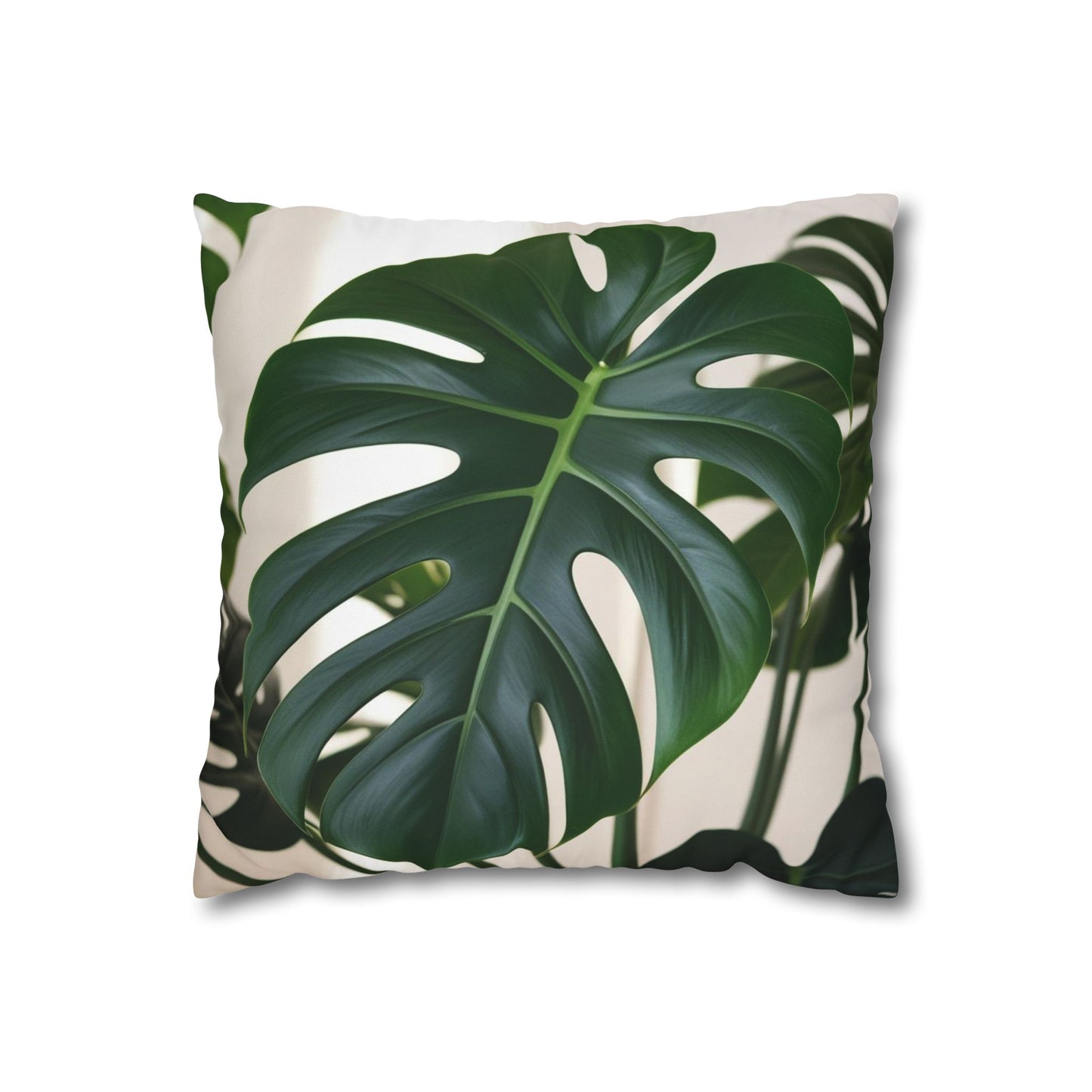 monstera leaves Canvas Pillow cover
