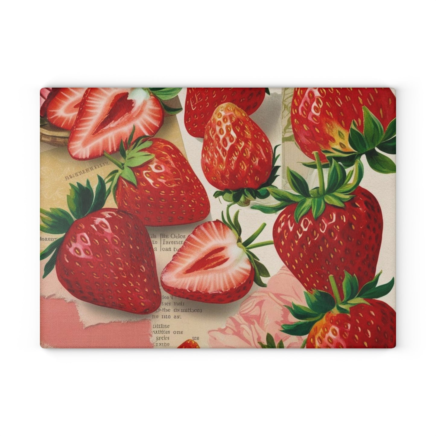 vintage strawberry glass Cutting Board