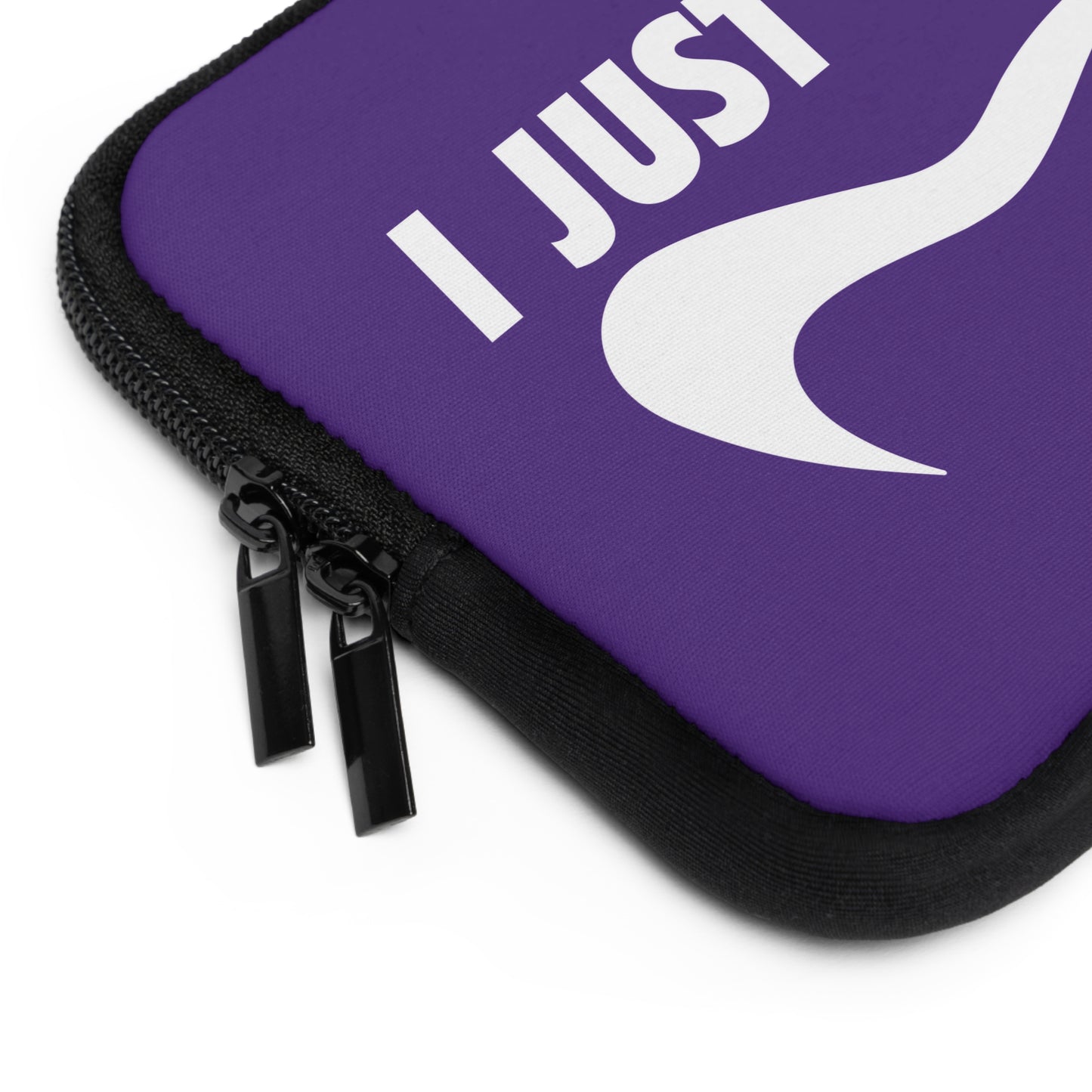 purple with white i just can't Laptop Sleeve