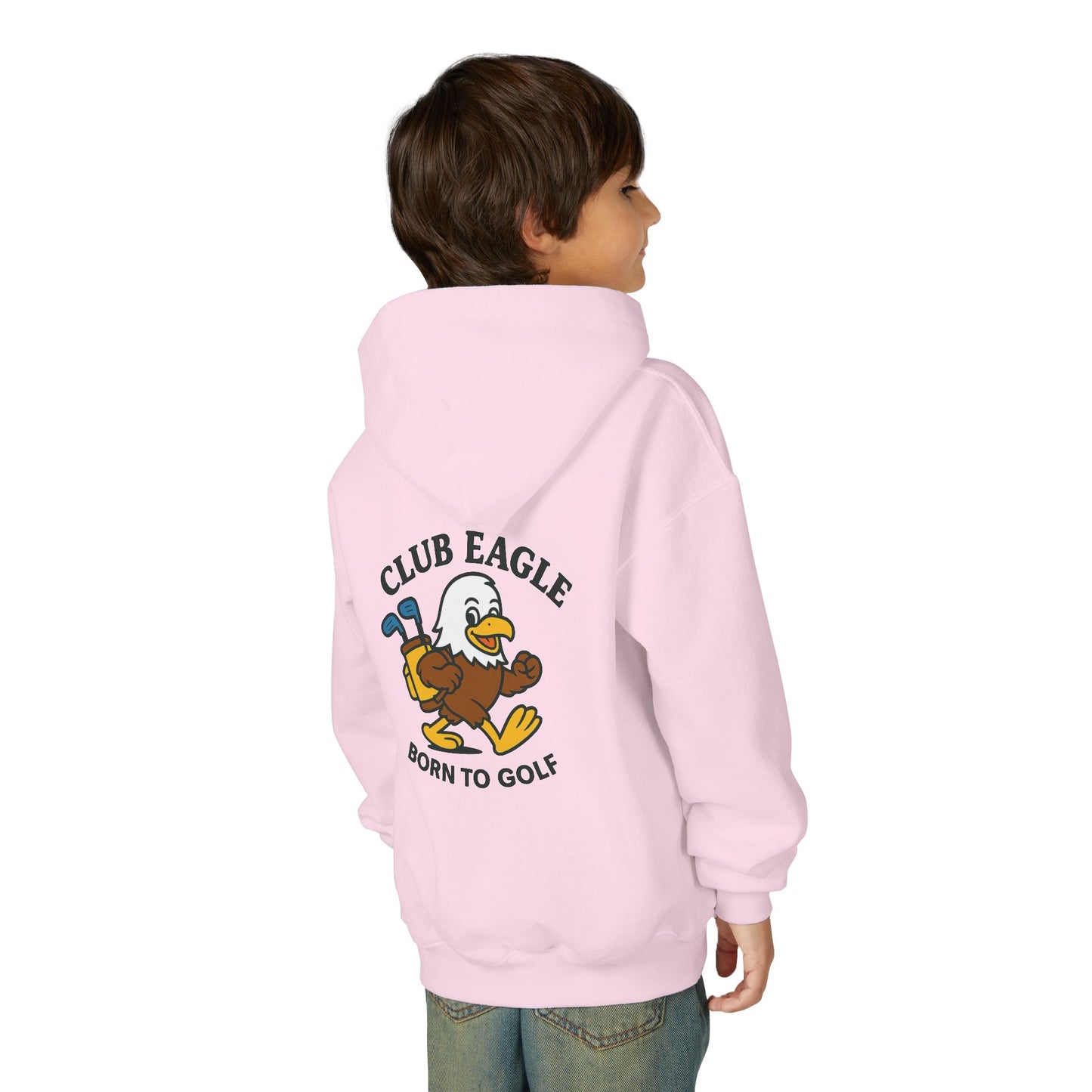 Club Eagle Born To Golf Youth Hoodie