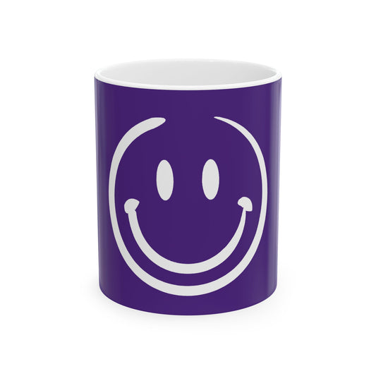 purple smiley face Ceramic Coffee Mug