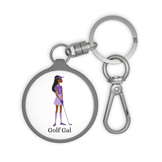 Golf Gal Keyring Tag Violet
