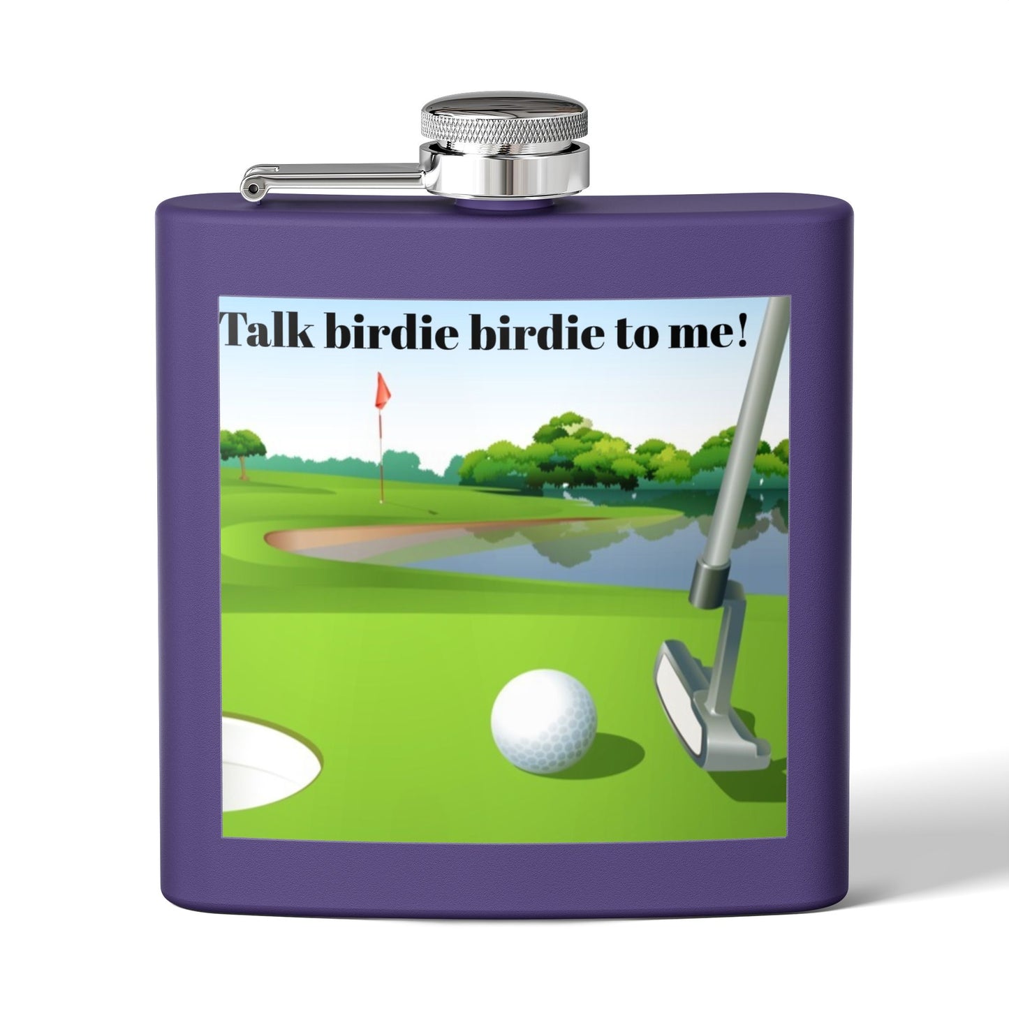Talk Birdie to Me Sleek Stainless Steel Flask