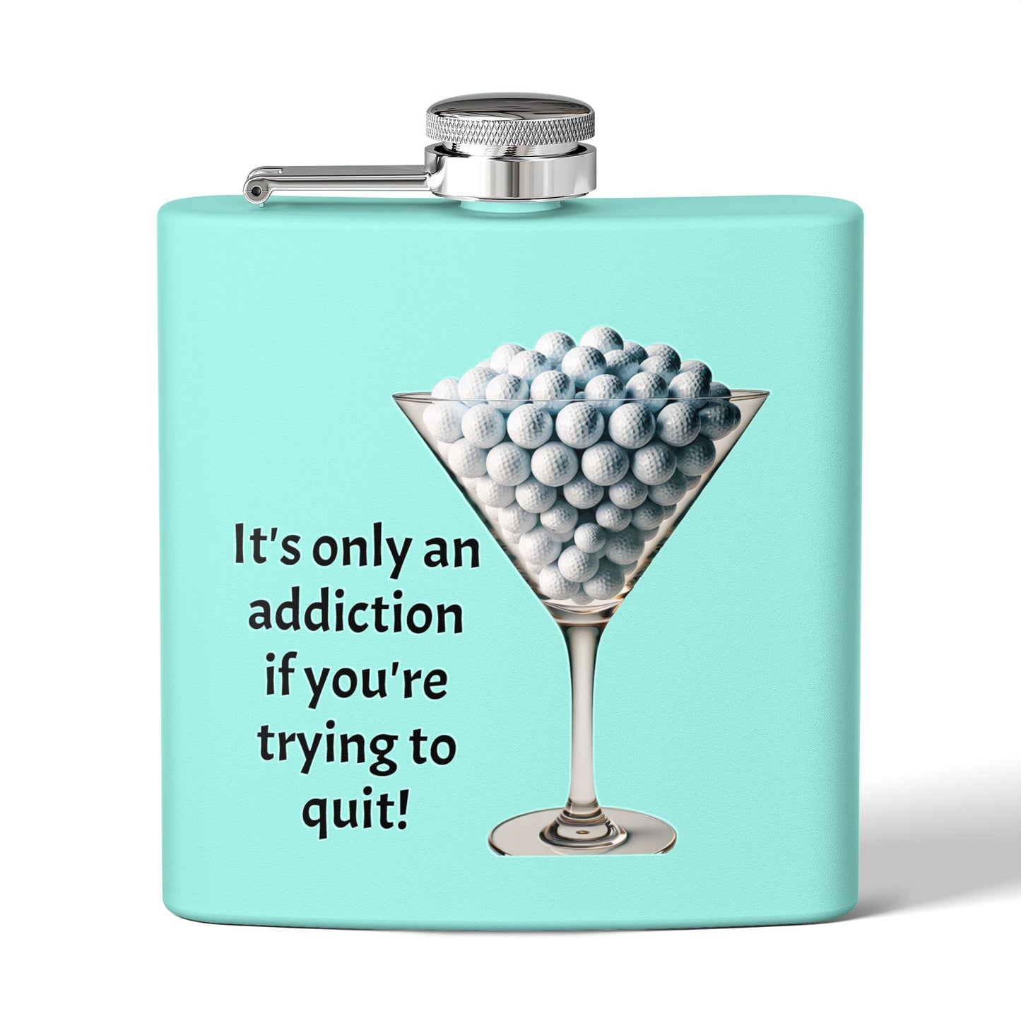 Golf Addiction Sleek Stainless Steel Flask