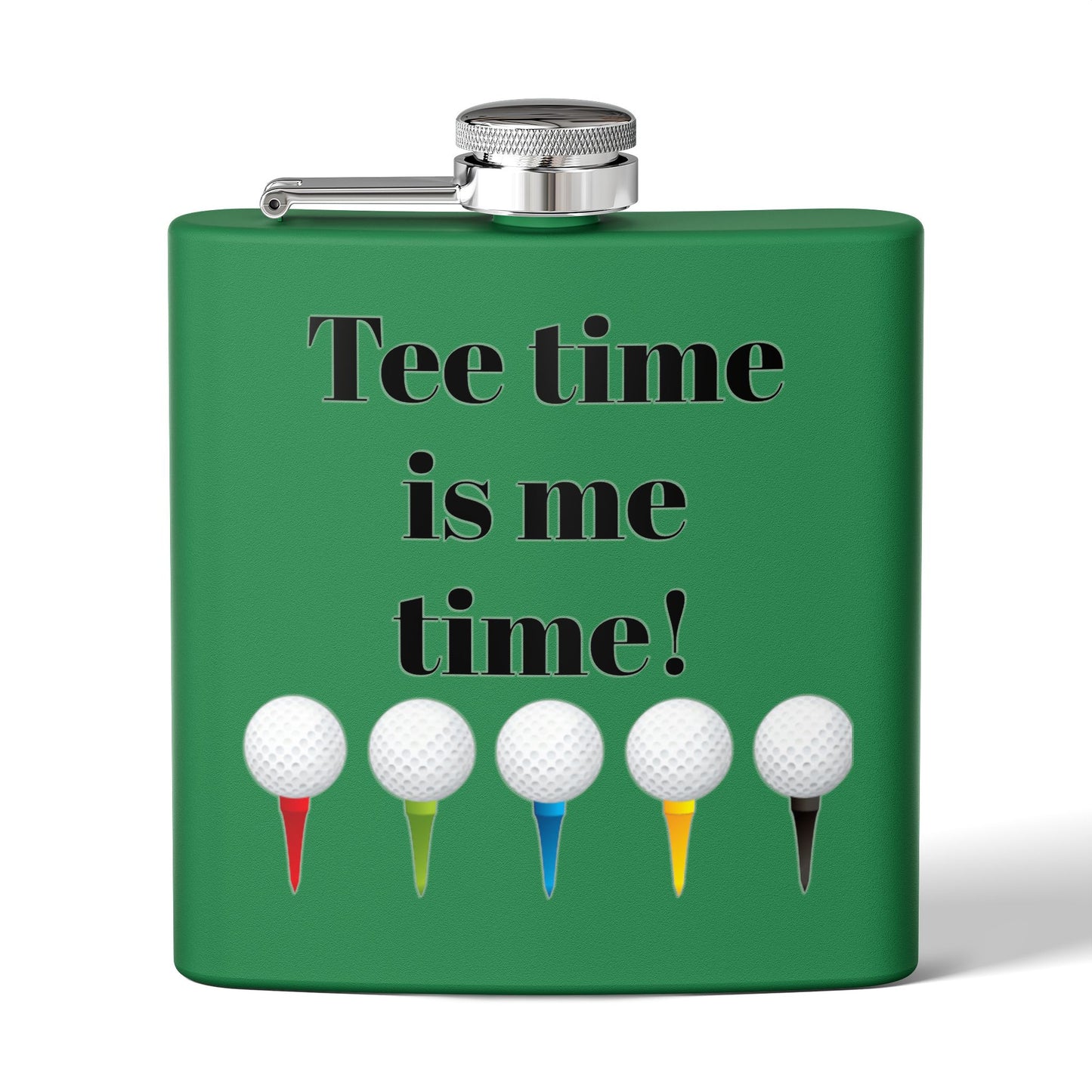 Tee Time is Me Time Sleek Stainless Steel Flask