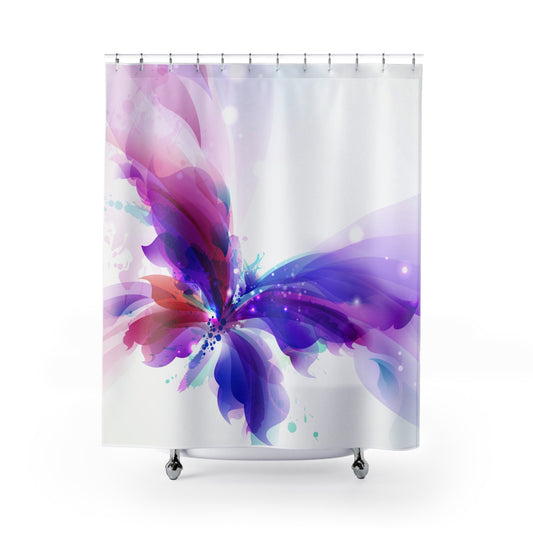 Watercolor butterfly Shower Curtains