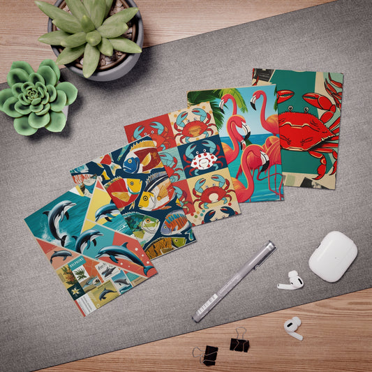 beach fish and fun Greeting Cards (5-Pack)