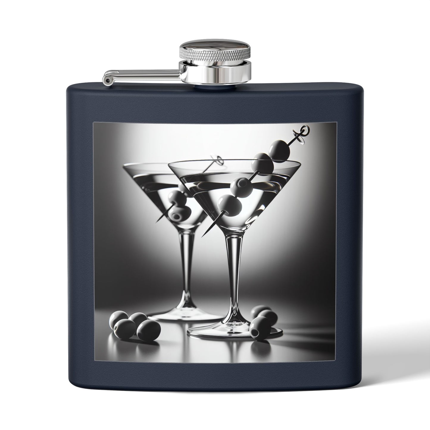 Martini Glass Sleek Stainless Steel Flask