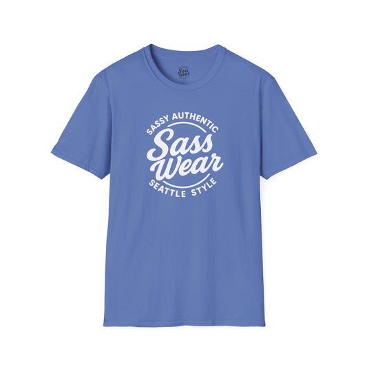 Sass Wear - Unisex Softstyle T-Shirt white logo