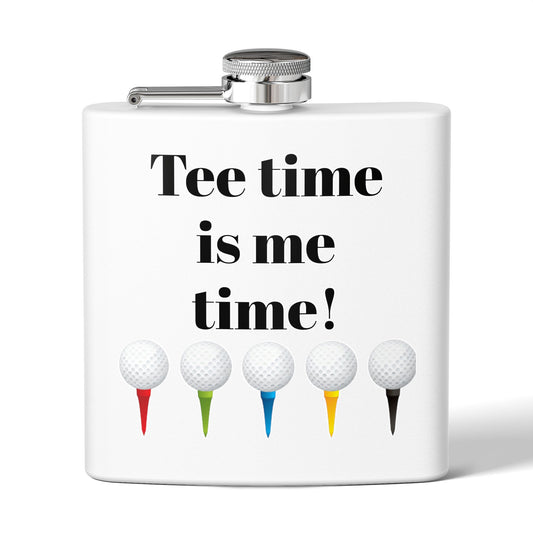Tee Time is Me Time Sleek Stainless Steel Flask