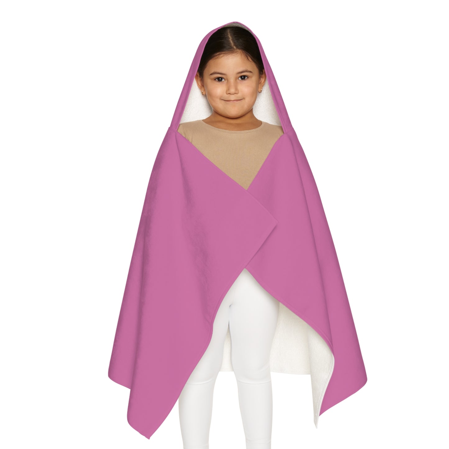 Pink Smiley Face Kids Hooded Towel/ Beach Cover-Up
