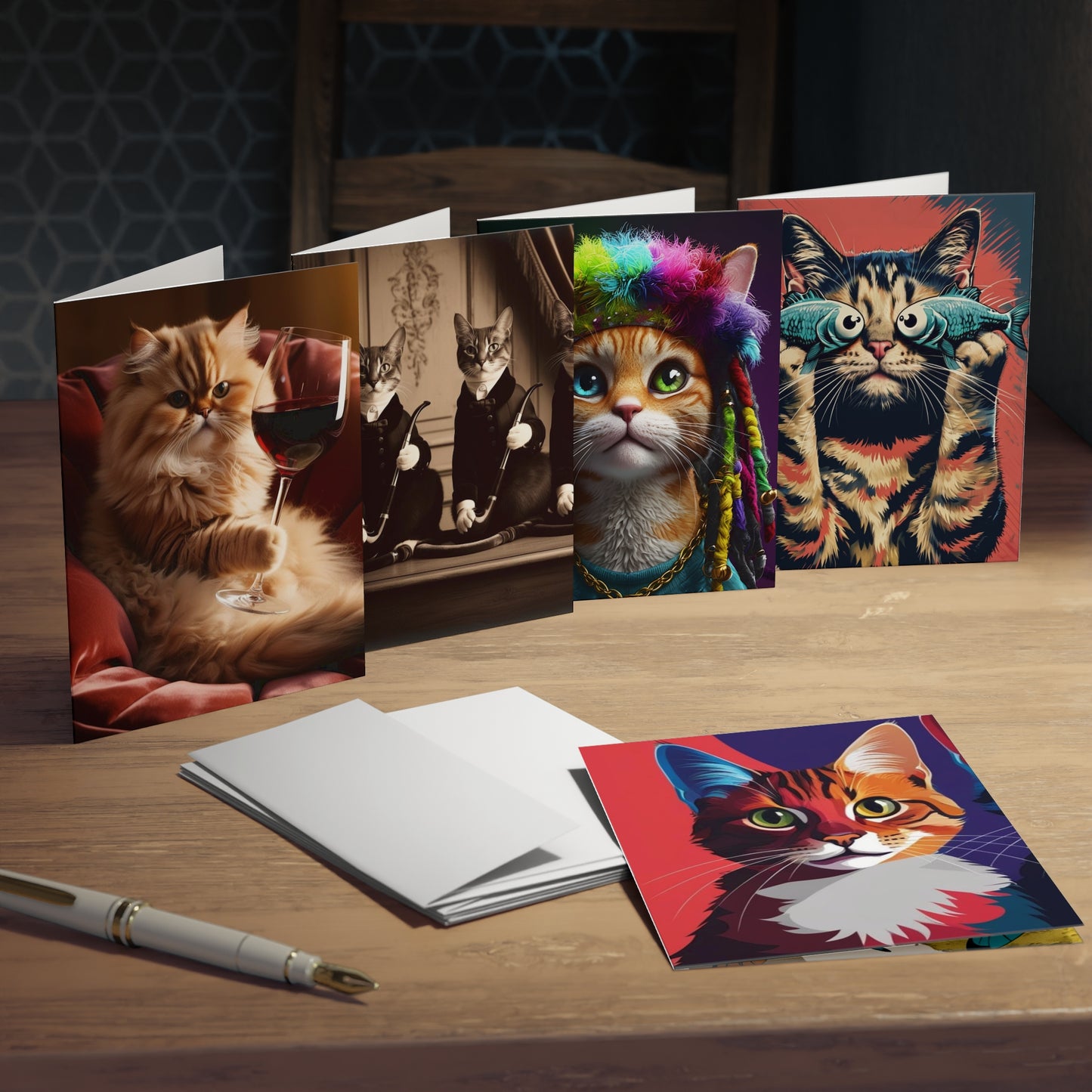 cats Greeting Cards (5-Pack)