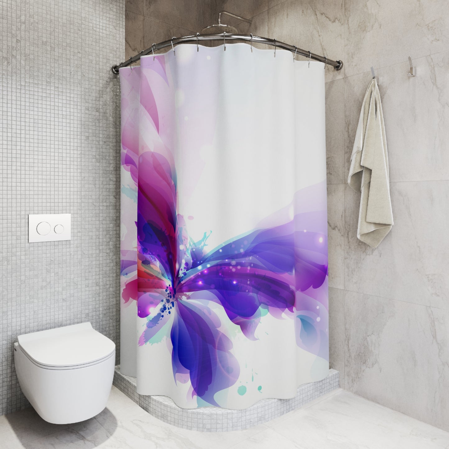 Watercolor butterfly Shower Curtains