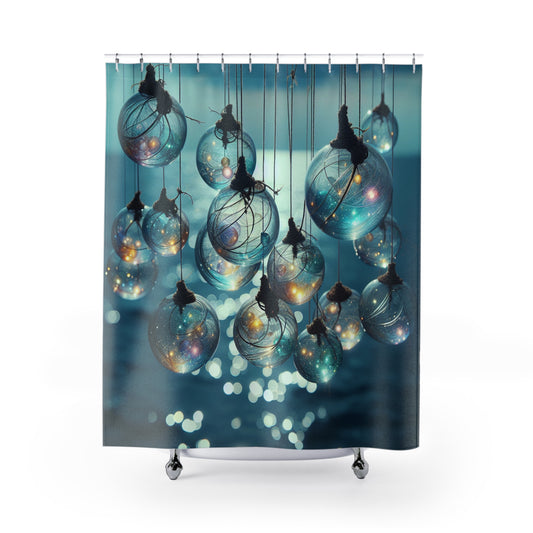 glass floats Shower Curtains