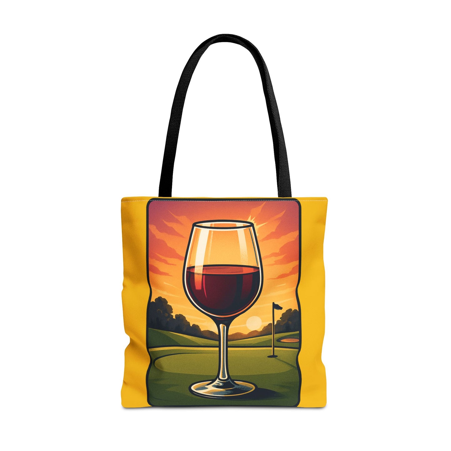 Wine Golf Sunset Tote Bag