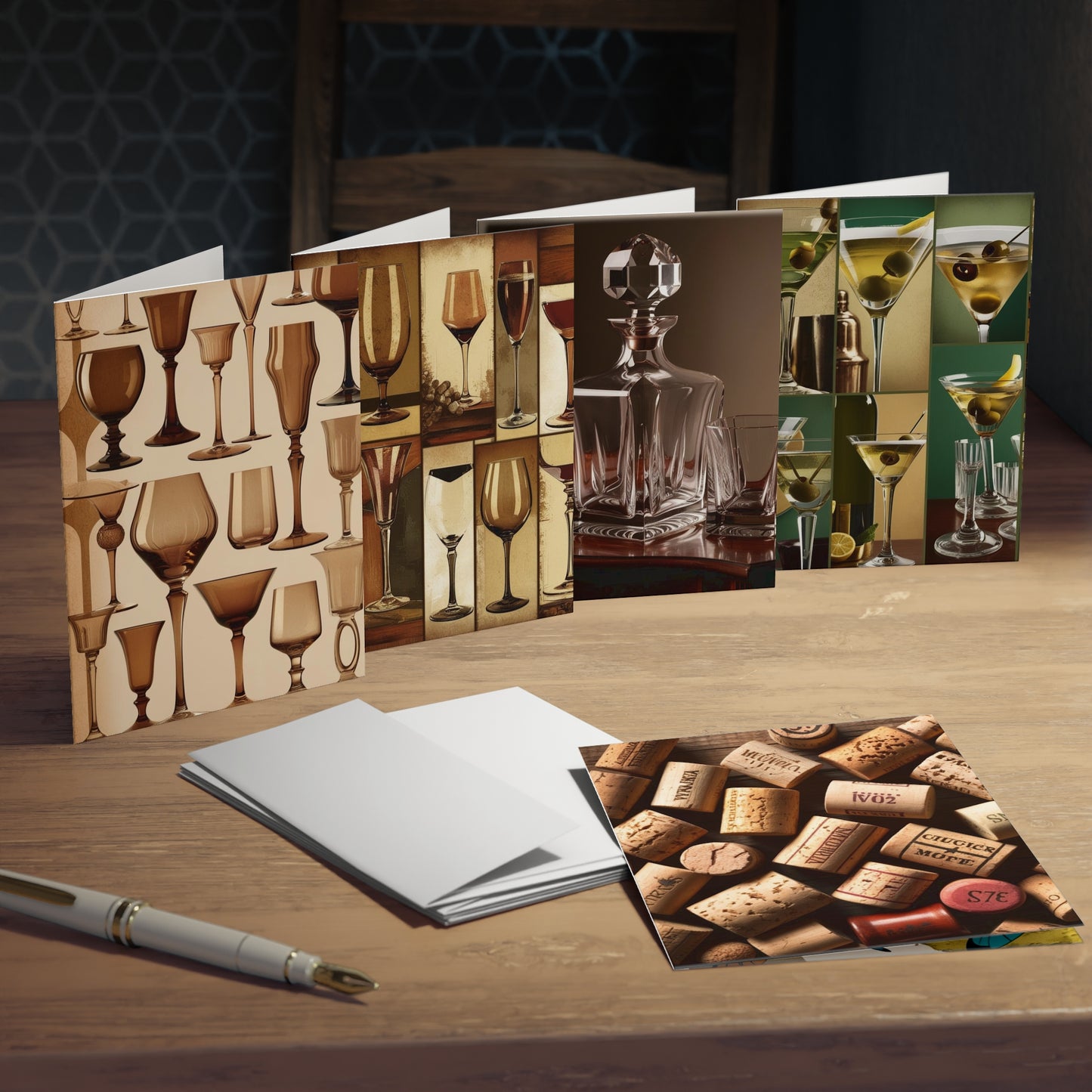 wine and cocktails Greeting Cards (5-Pack)