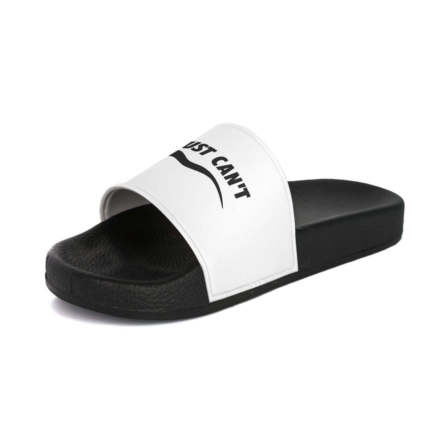 White I Just Can't  Women's Slide Sandals