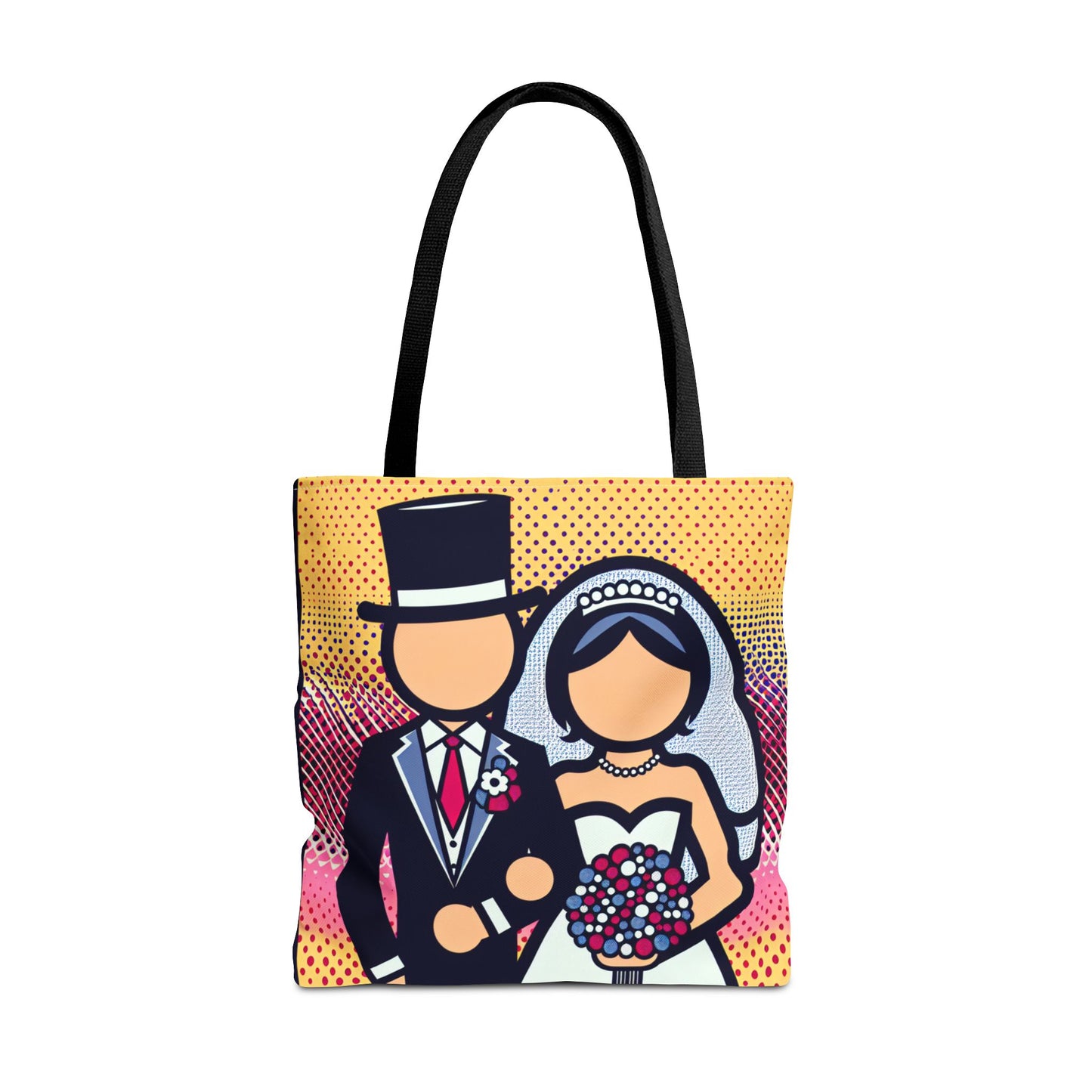 pop art bride and groom Tote Bag