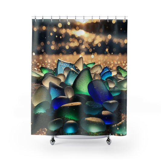 Sea Glass Shower Curtains
