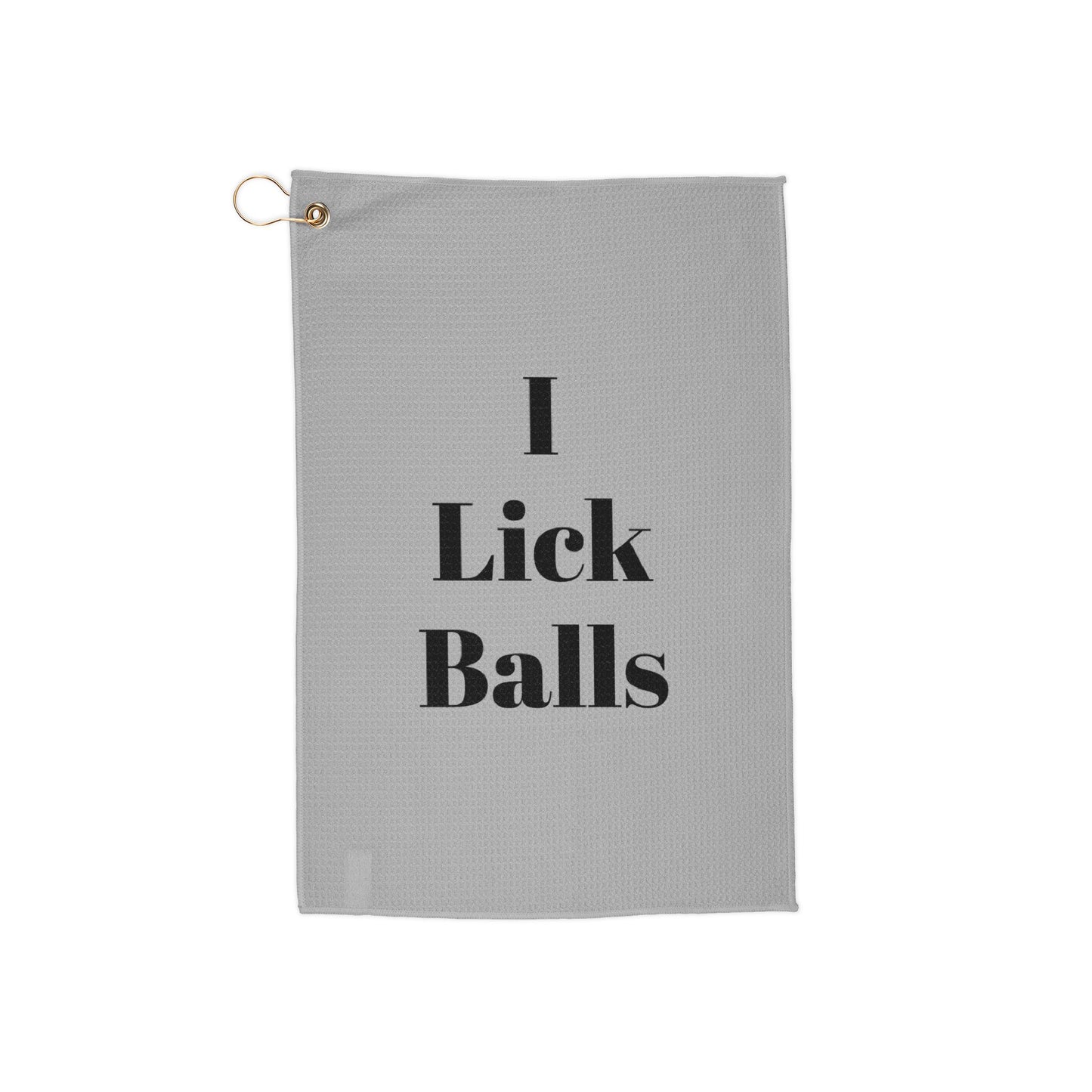 gray I lick balls Golf Towel