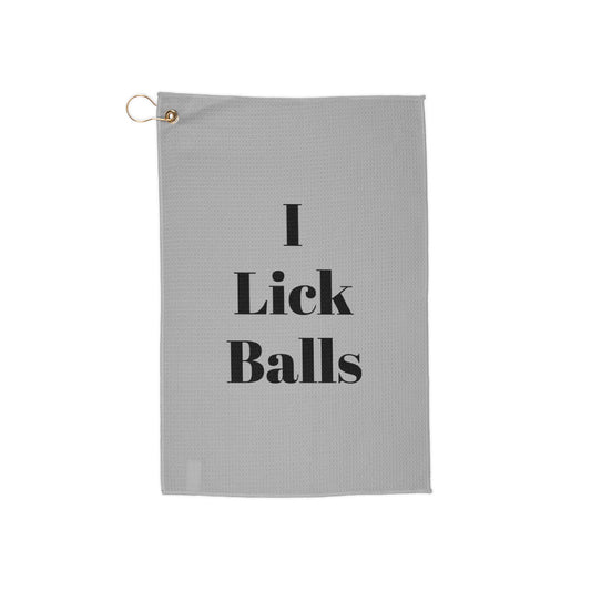 gray I lick balls Golf Towel