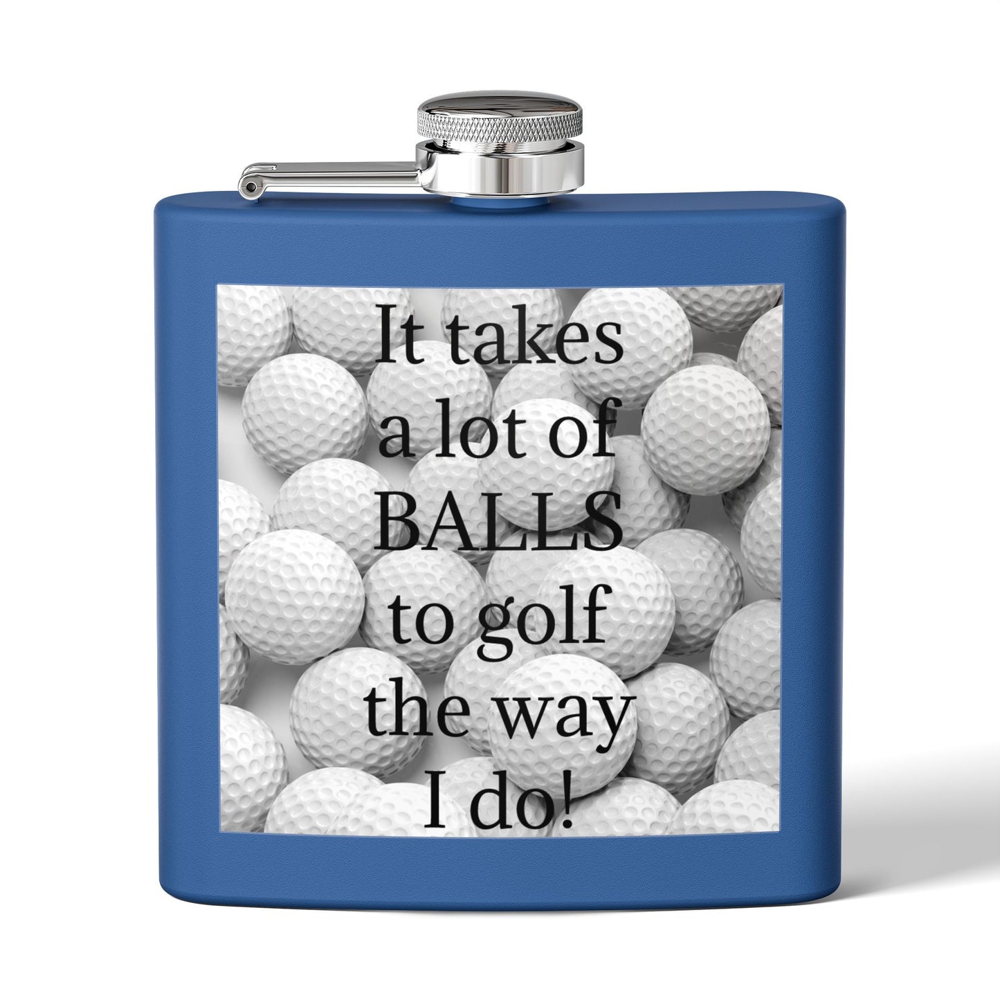 A Lot of Balls Sleek Stainless Steel Flask