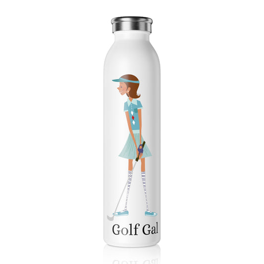 Golf Gal Slim Water Bottle Lily