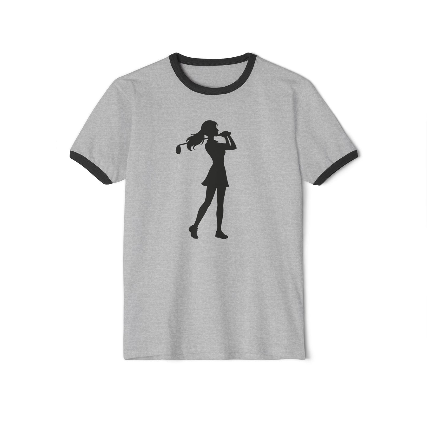 Golf Gal Silhouette cotton ringer tee