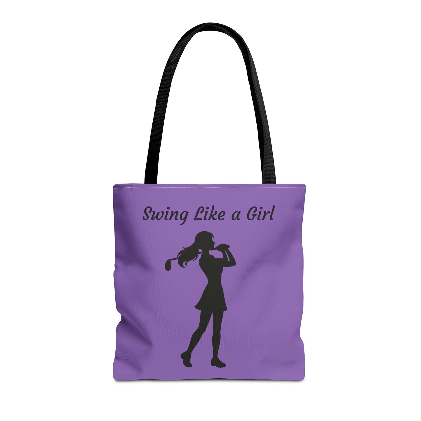 Swing Like A Girl Silhouette Tote Bag