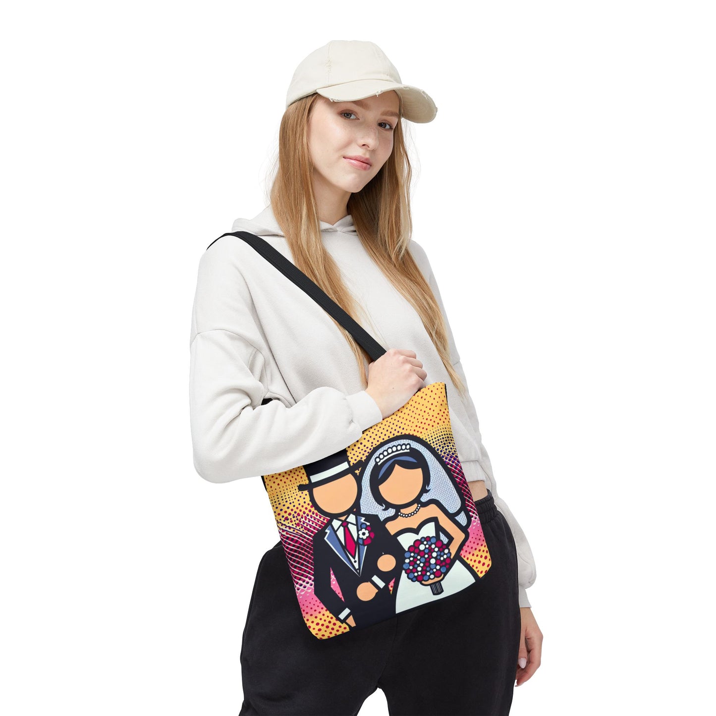 pop art bride and groom Tote Bag