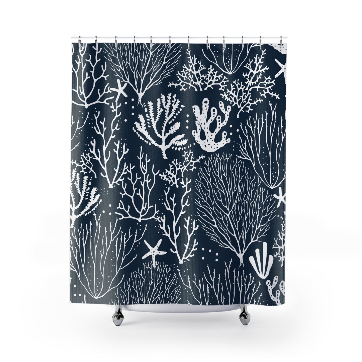 beach coral Shower Curtains