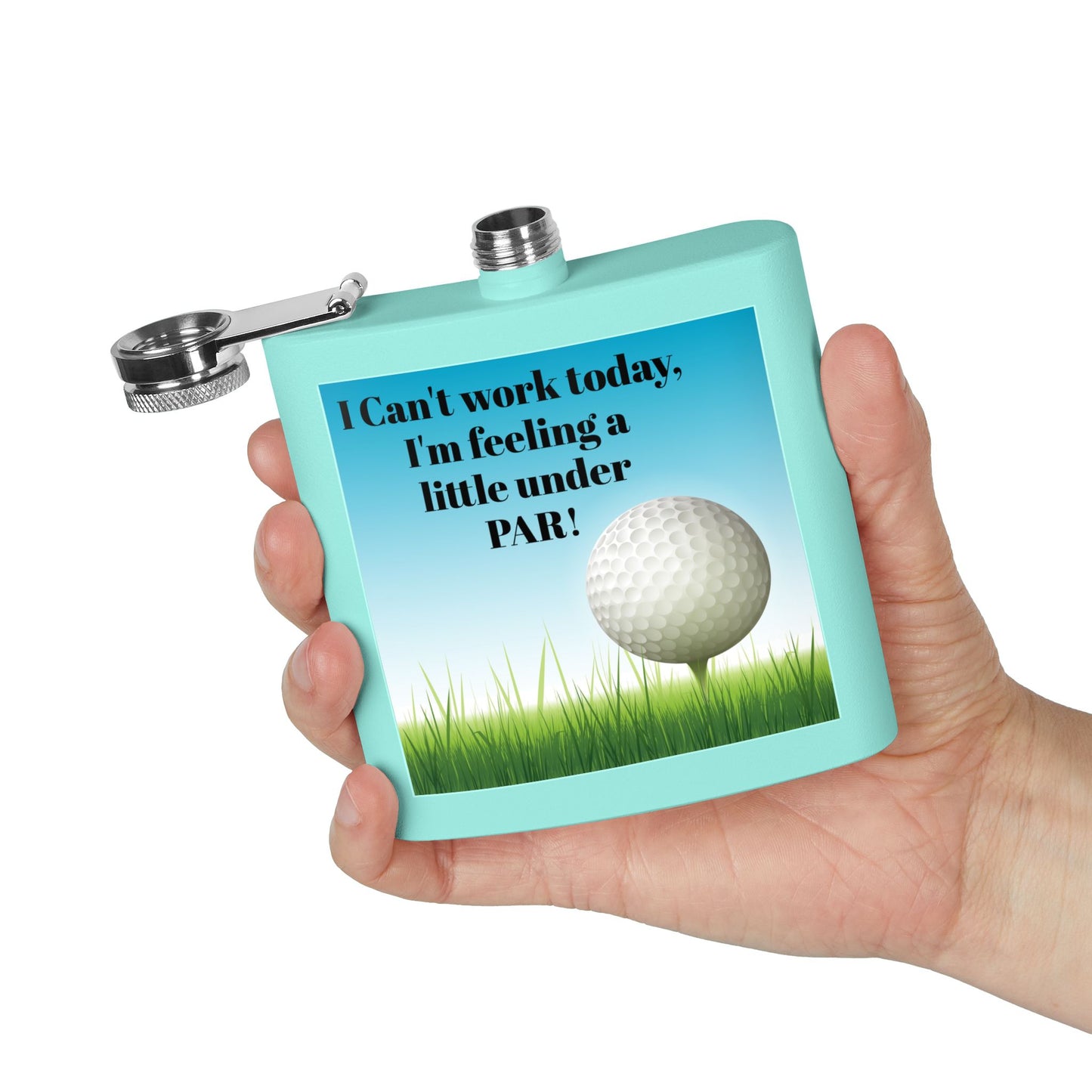 Feeling a Little Under Par Sleek Stainless Steel Flask