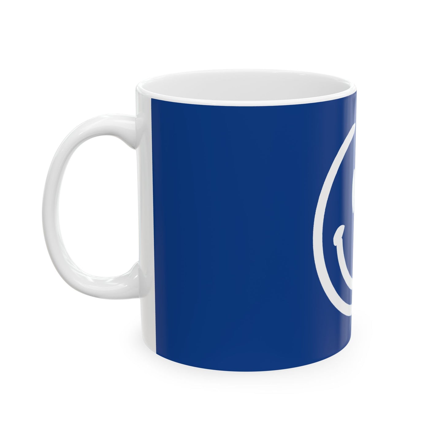 blue smiley face Ceramic Coffee Mug